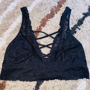 PINK Black Lace Bralette